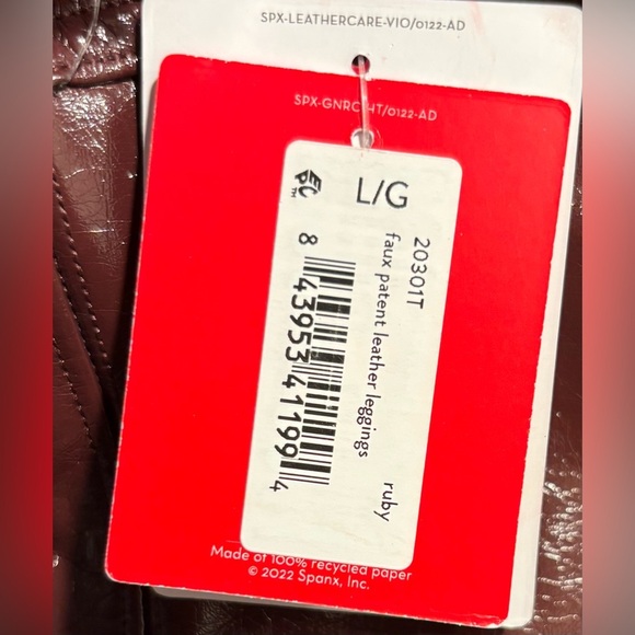 NEW SPANX - TALL length SPANXshape™ Faux Leather Patent Leggings - Picture 8 of 10